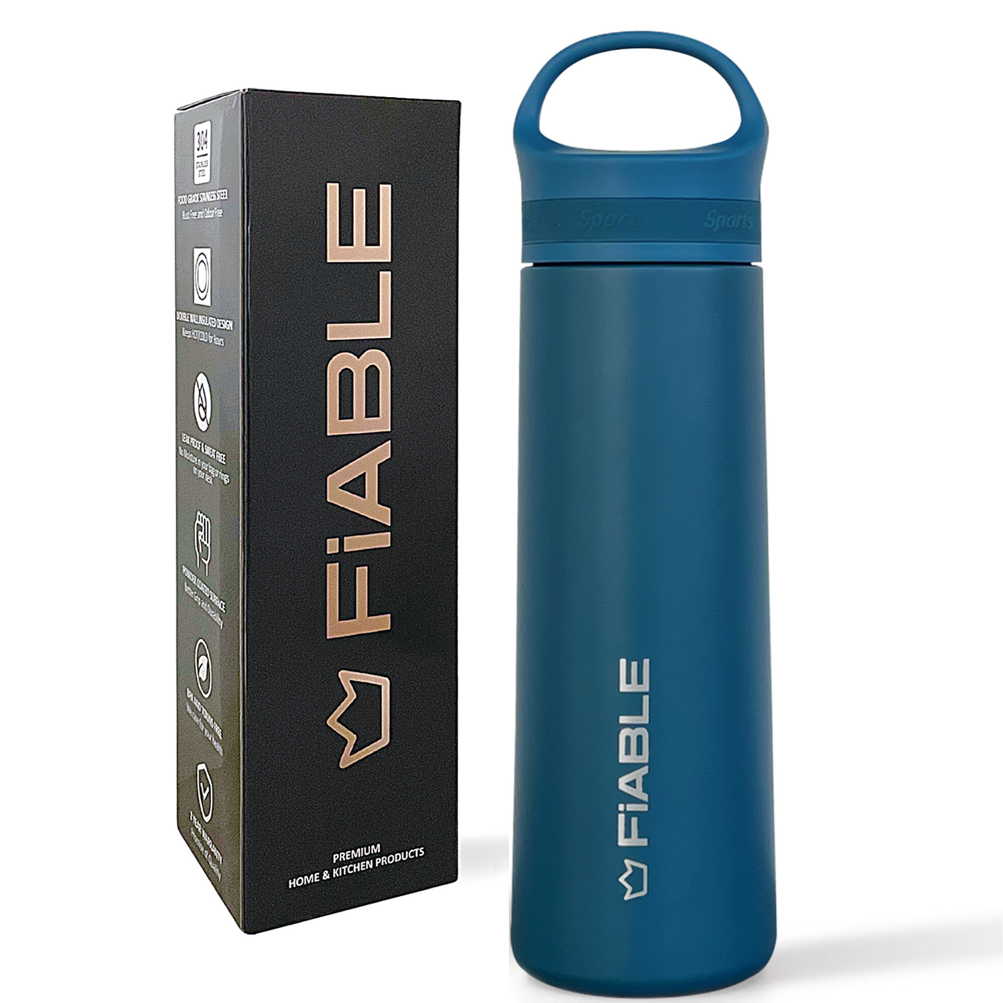 FiABLE ActiveSports Insulated Bottle 500ml - MidnightGreen