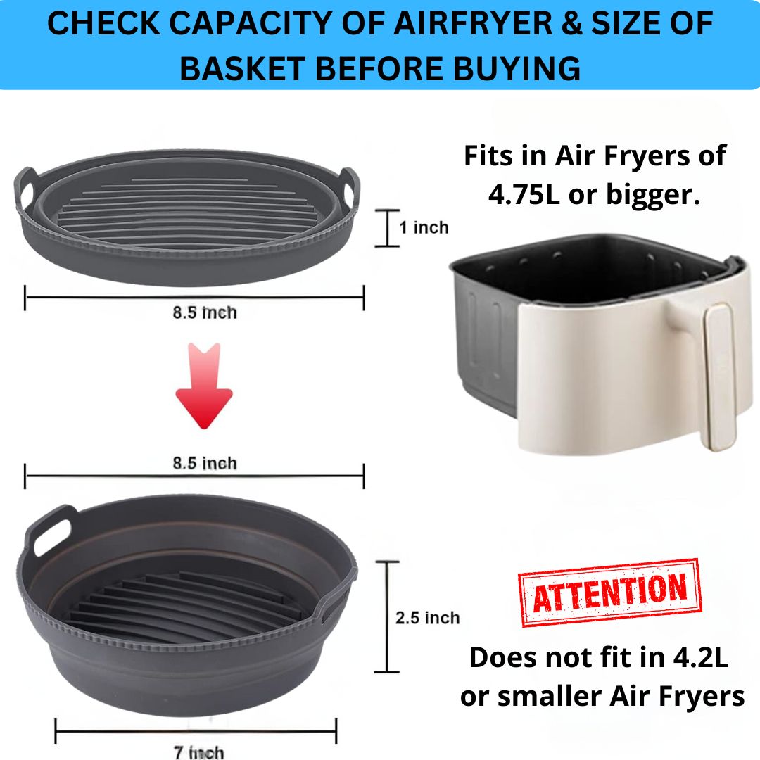 FIABLE Silicone Dual Mode Air Fryer Liner