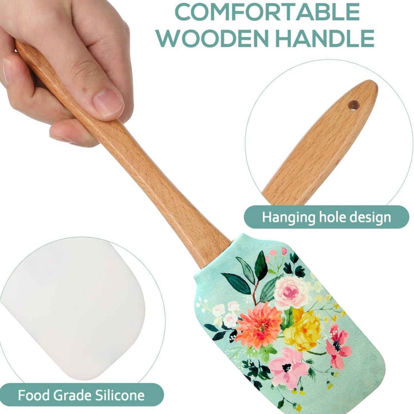 FiABLE Premium Silicone Printed Designer spatulas